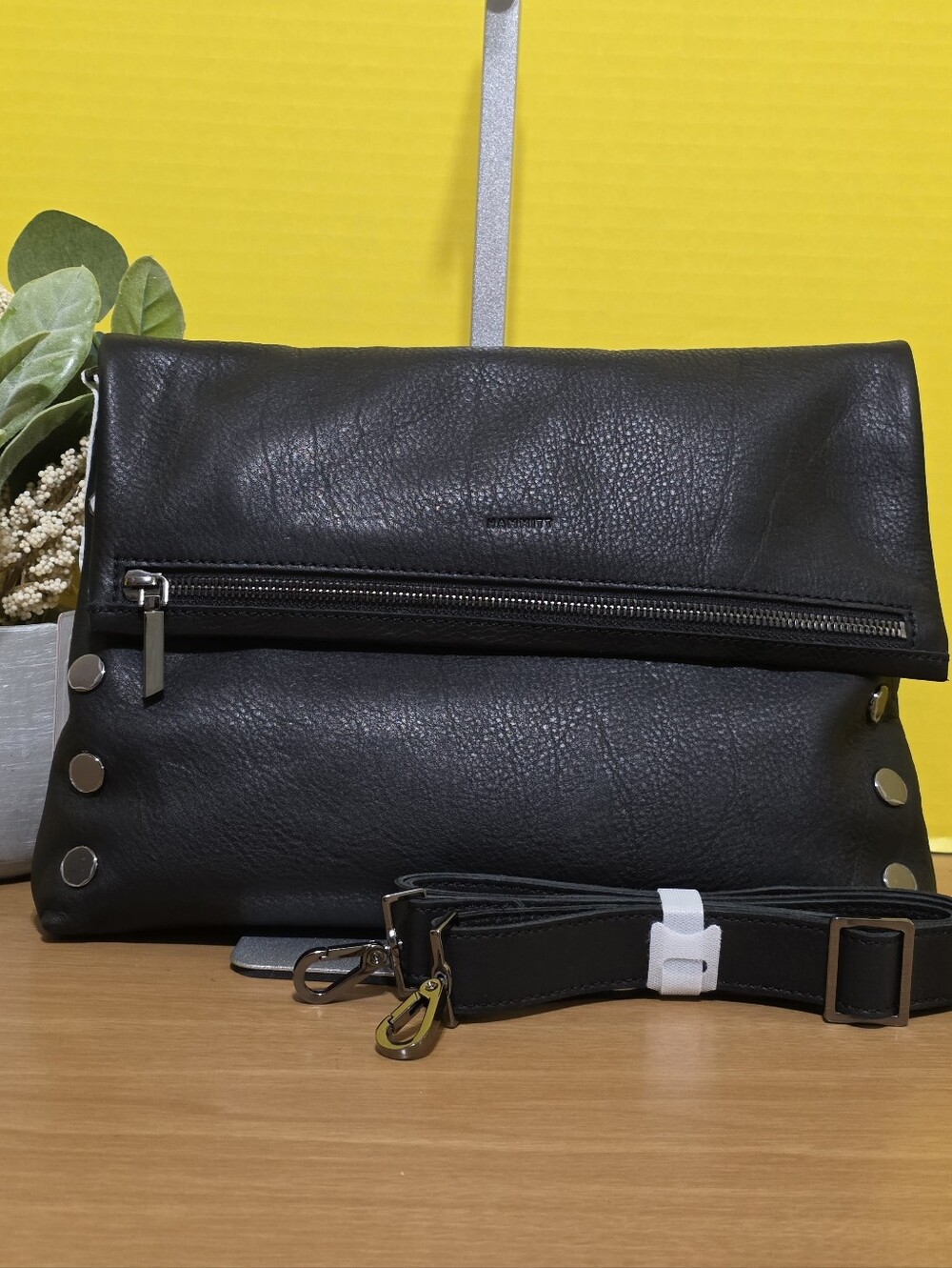 NWT Hammitt Black Large Vip Leather Crossbody Bag